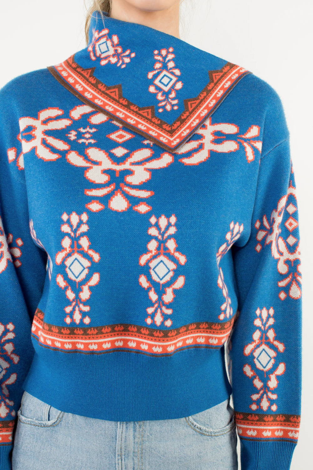 LS PRINT SWEATER