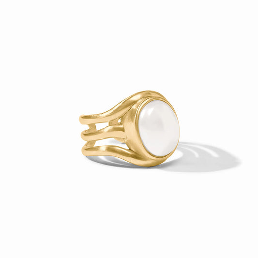 Wave Stone Ring Pearl