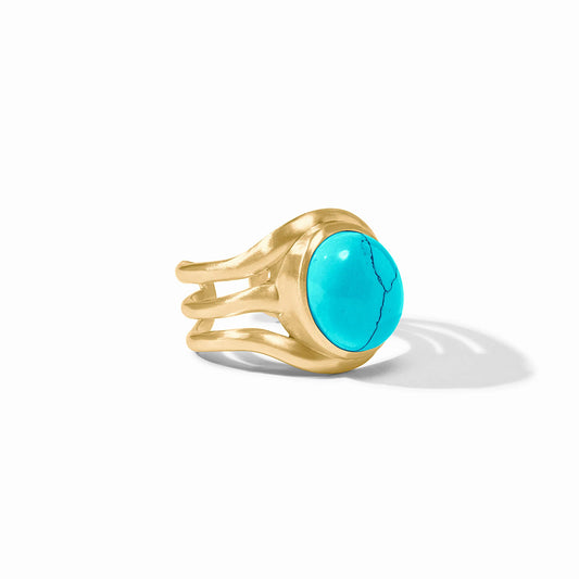 Wave Stone Ring Turquoise Blue