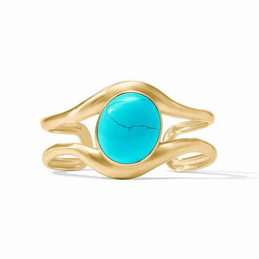 Wave Stone Cuff Turquoise Blue