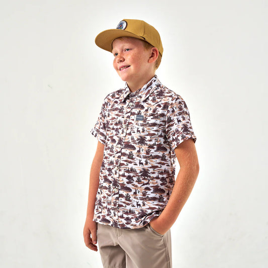 Youth - Performance Button Up - Brush Country Large (10-12)