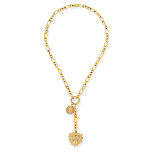 ZOE HEART CHARM LARIAT- N-253