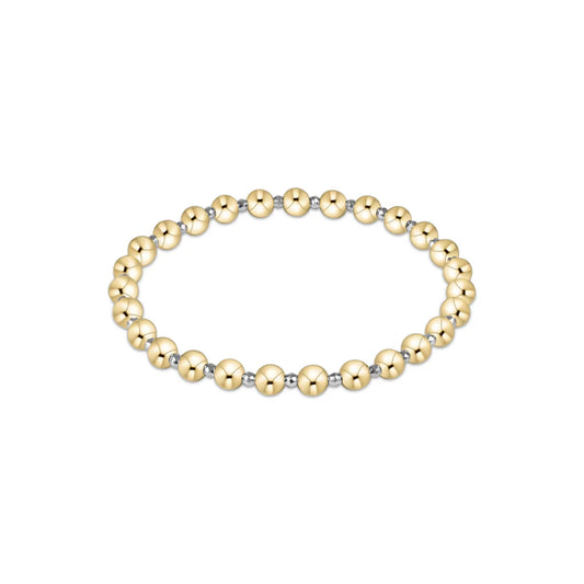 Silver Faceted Hematite Grateful Pattern 5mm Bead Bracelet