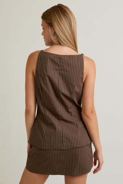 BUTTON UP VEST WITH MICRO SKIRT