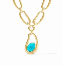 Wave Statement Necklace Turquoise Blue