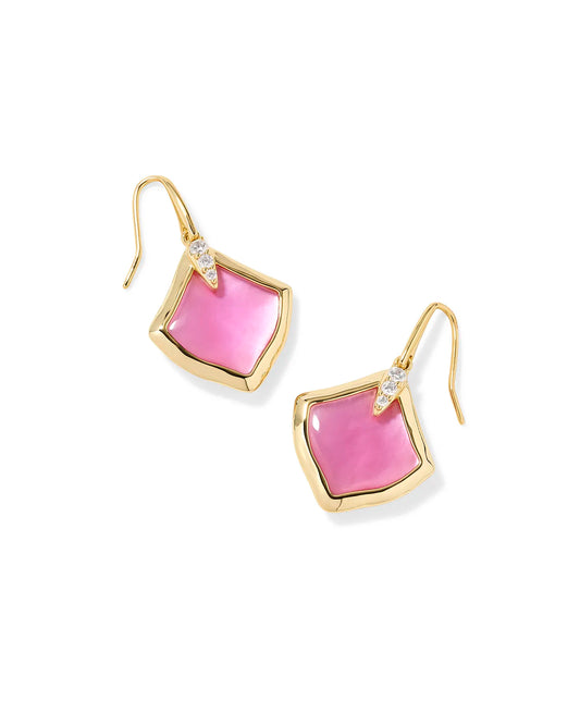 JOELLE SMALL DROP EARRINGS GOLD AZALEA ILLUSION