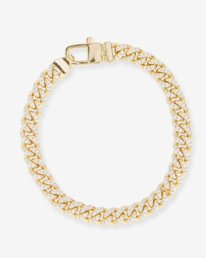 Pavé Julian Cuban Chain Bracelet 6.8mm