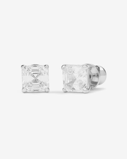 Queens 6mm Studs Silver