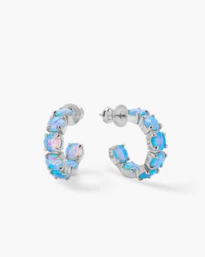 Oh SHE Fancy .75' Blue OpalHoops