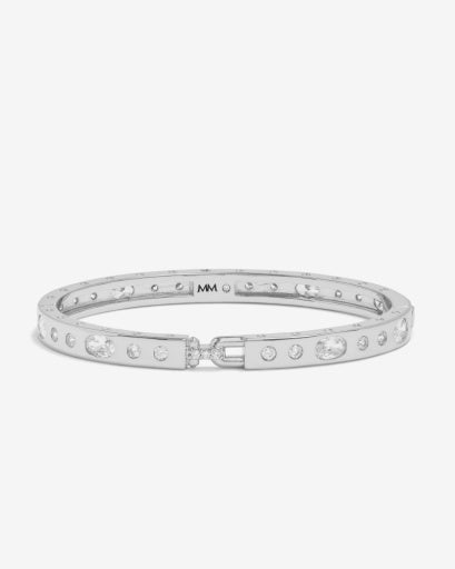 Ashley Sunset Lock Cuff6mm Silver
