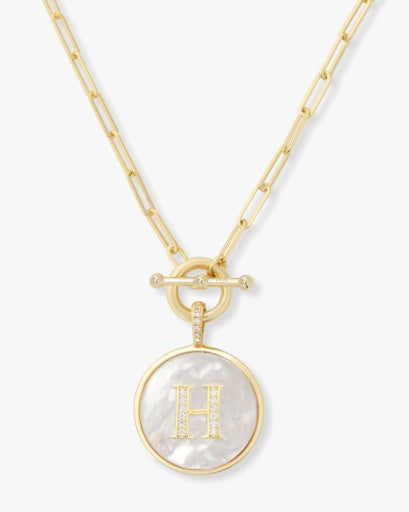 Love Letters Medallion Necklace Gold H