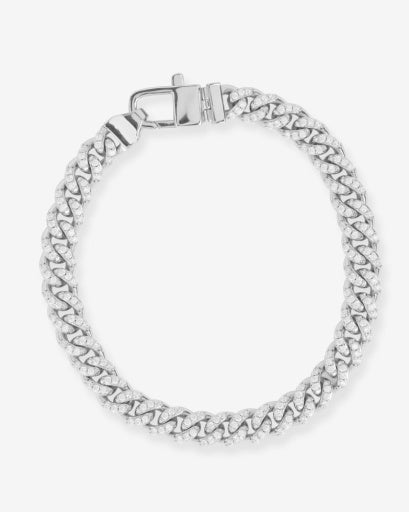 Pavé Julian Cuban Chain Bracelet6.8mm