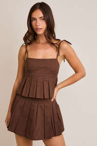Pleated Top with Skort