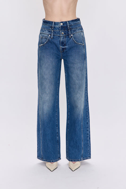 CALEB HIGH RISE RELAXED STACKED WAIST