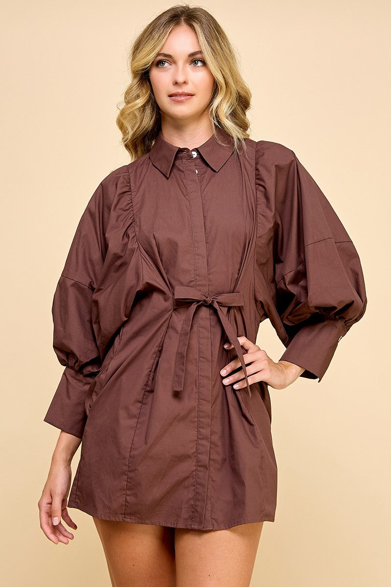 LONG SLEEVE MINI DRESS