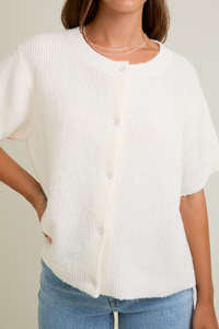 Short Sleeve Sweater Cardigan