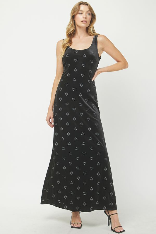 VELVET MAXI DRESS
