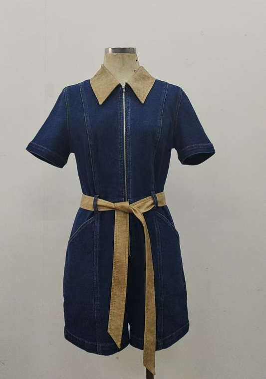 GEORGIA DENIM ROMPER