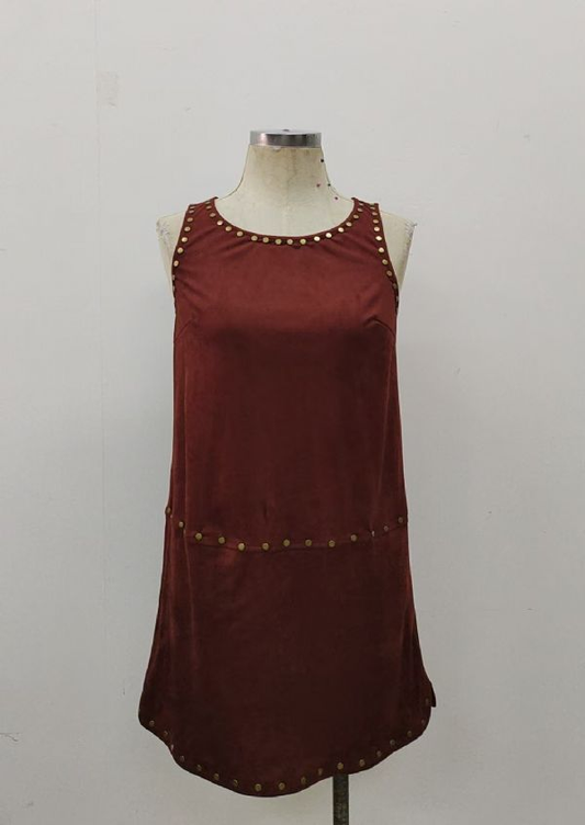 SUEDE MINI SHIFT DRESS