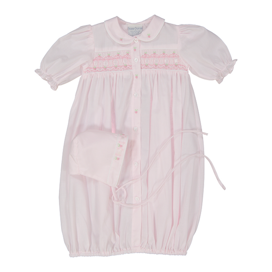 RIBBON SMOCKED GOWN