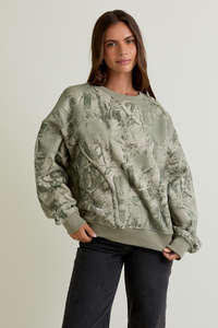 TREE CAMO PRINTED SWEATSHIRT